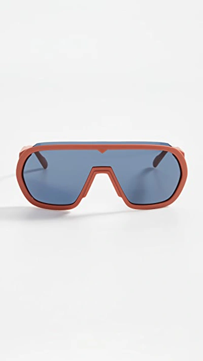 Kenzo Sunglasses In Solid Petrol / Matte Orange