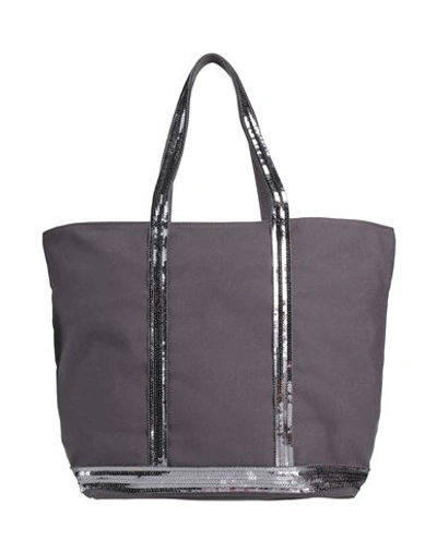 Vanessa Bruno Canvas And Sequins S Cabas Tote In Anthracite