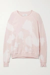 The Great The College Tie-dyed Cotton-jersey Sweatshirt In Pastel Pink
