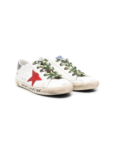 Golden Goose Teen Star-patch Lace-up Trainers In White
