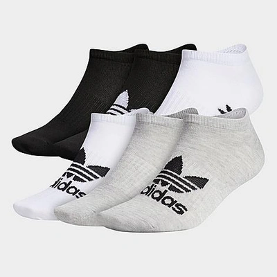 Adidas Originals Originals Assorted 6-pack No-show Socks In Grey/white/black