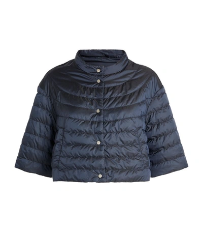 Max Mara Disoft Padded Jacket In Blu