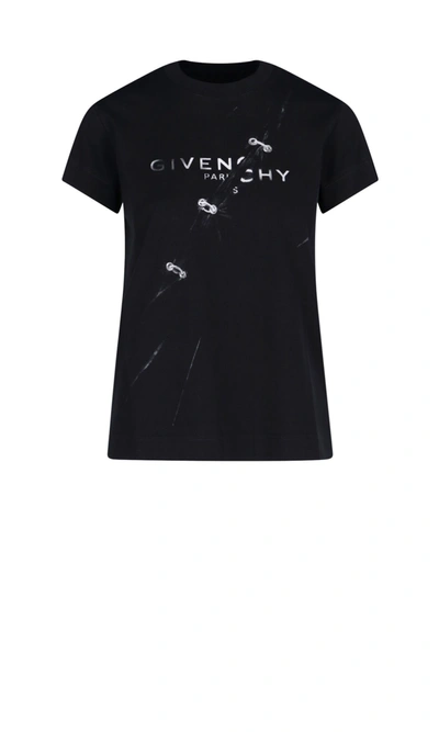 Givenchy Short sleeve Masculine Logo T shirt In Black ModeSens