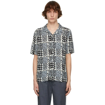 Stussy Off-white Hand Drawn Houndstooth Short Sleeve Shirt In Offwhite