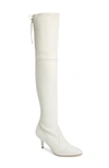 Stuart Weitzman Women's Tiemodel Leather Over-the-knee Boots In Snow Plonge Stretch