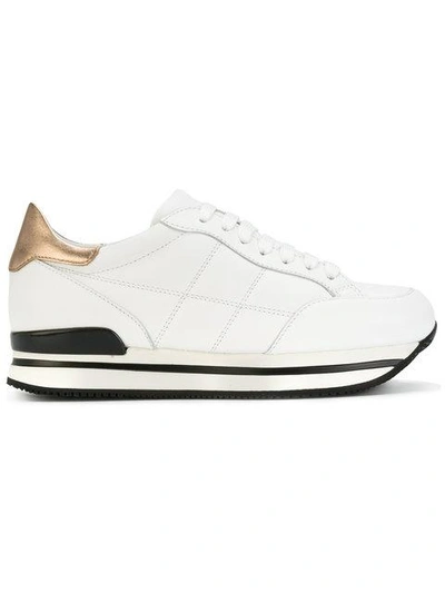 Hogan H222 Platform Sneakers In White