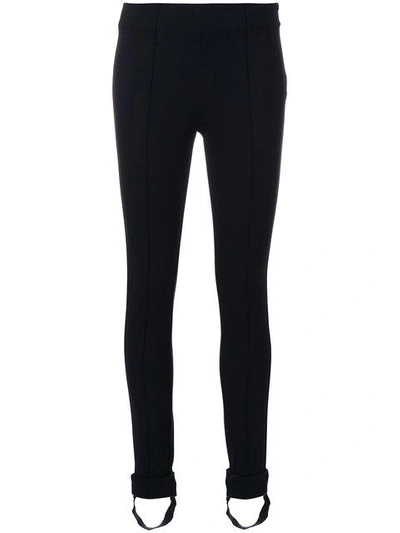 Ermanno Scervino Black Viscose Blend Velvet Slim Fit Pants