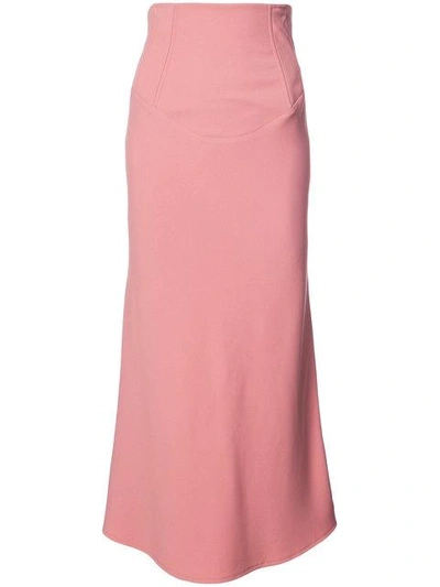Tome Flared Midi Skirt - Pink