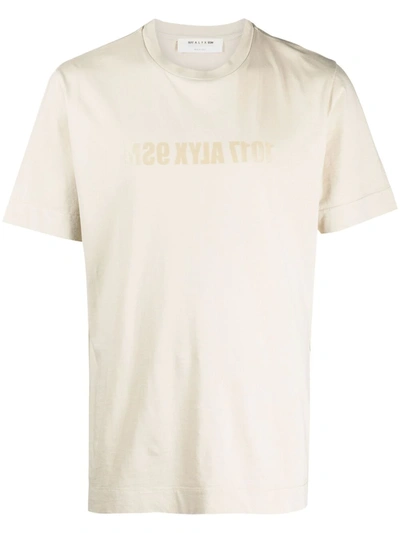 Alyx Tonal Logo-print T-shirt In Neutrals