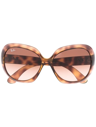 Ray Ban Jackie Ohh Ll Oversize-frame Sunglasses In Brown