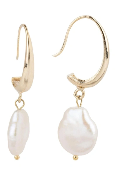 Saachi Haven Freeform Freshwater Pearl Drop Earrings In Gold