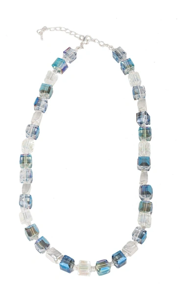 Saachi Facet Beaded Necklace In Blue