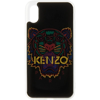 Kenzo Black 3d Tiger Iphone X/xs Phone Case In 99a Black
