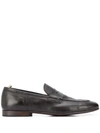 Officine Creative Byron Almond-toe Loafers In Brown