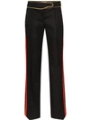 Rabanne Contrast-stripe Tailored Trousers In Black