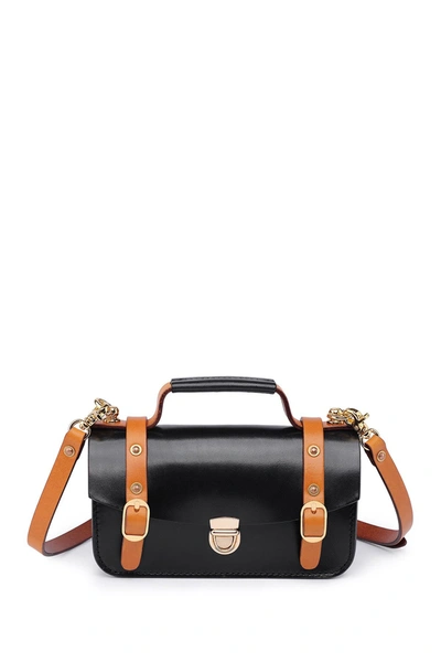 Old Trend Leather Messenger Bag In Black