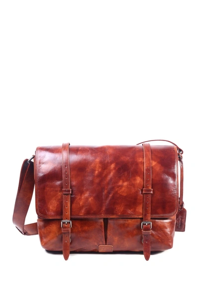 Old Trend Speedwell Leather Messenger Bag In Chestnut
