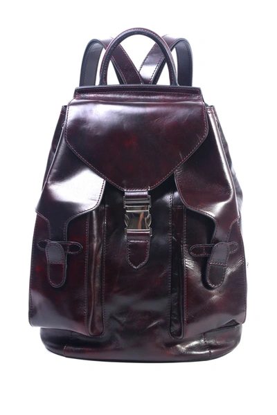 Old Trend Rock Valley Leather Backpack In Burgundy