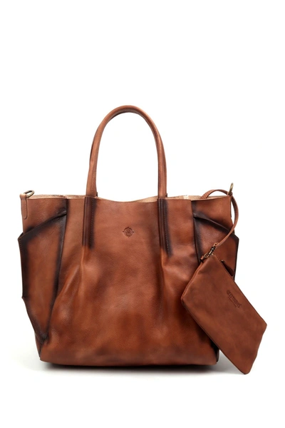 Old Trend Sprout Land Leather Tote Bag In Coffee Ombre