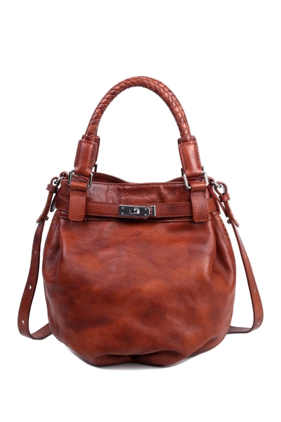 Old Trend Women's Genuine Leather Pumpkin Bucket Bag In Coffee