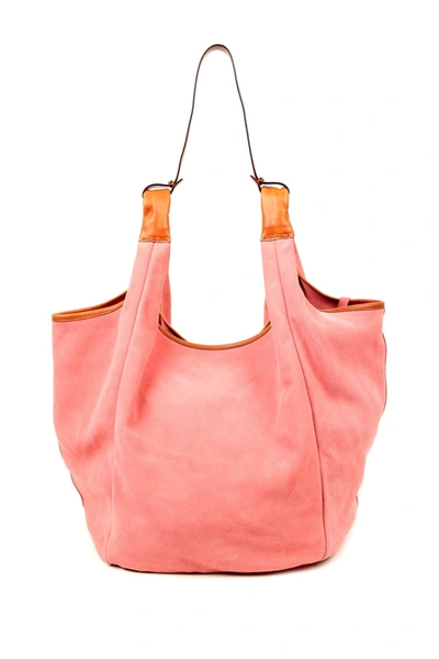 Old Trend Rose Valley Leather Hobo Bag In Coral