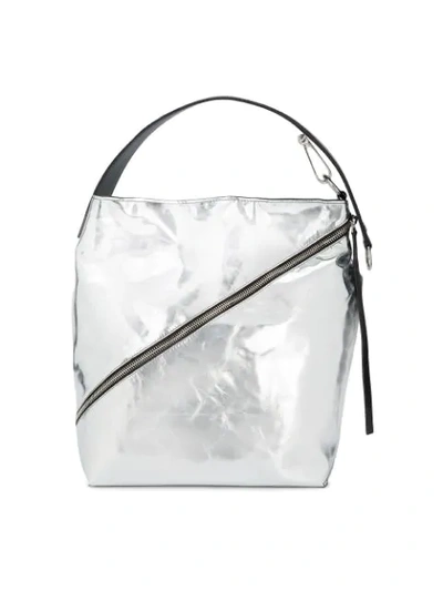 Proenza Schouler Medium Metallic Leather Hobo Bag - Metallic