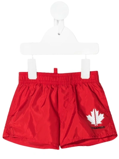 Dsquared2 Babies' Kids Swim Shorts For Boys In 红色