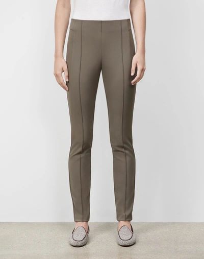 Lafayette 148 Gramercy Acclaimed-stretch Pants In Beige,brown
