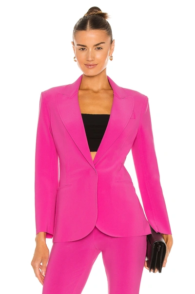 Norma Kamali X Revolve Single Breasted Jacket In Orchid Pink
