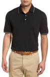 Cutter & Buck Advantage Classic Fit Tipped Drytec Polo In Black