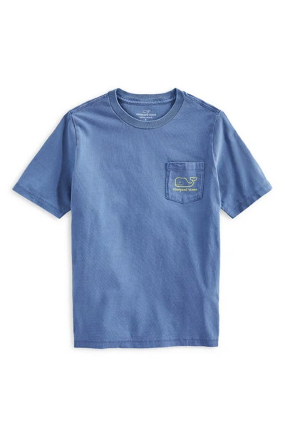 Vineyard Vines Kids' Little Boy's & Boy's Neon Vintage Whale Pocket T-shirt In Moonshine