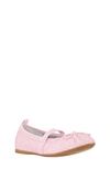 Nina Kids' Esther Ballet Flat In Pink Embossed Metallic