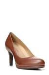 Naturalizer 'michelle' Almond Toe Pump In Caramel Leather