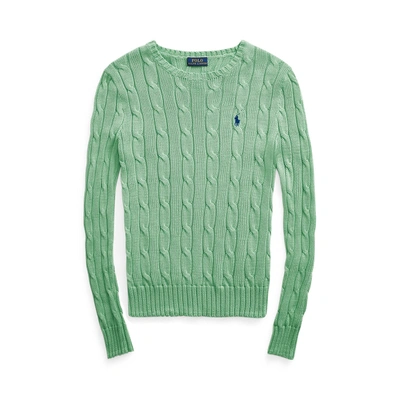 Polo Ralph Lauren Cable-knit Cotton Sweater In Bud Green