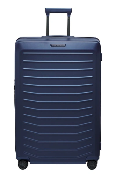 Porsche Design Roadster Expandable 32-inch Spinner Suitcase In Matte Blue