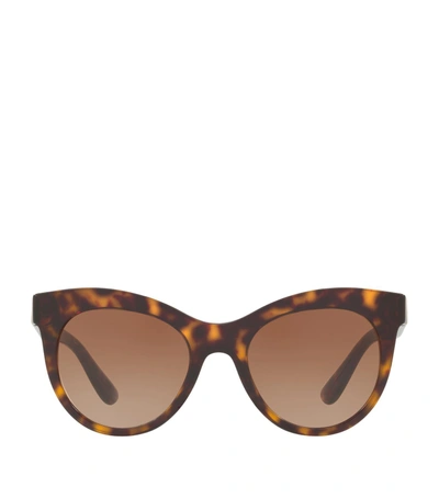 Dolce & Gabbana Tortoiseshell Oval Sunglasses In Brown