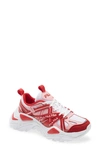 Fila Electrove Chunky Sneaker In White / Almond/  Red