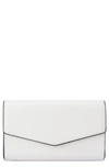 Olga Berg Nic Faux Leather Clutch In White