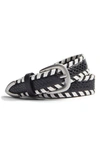 Topshop Faux Leather Belt In Black Multi