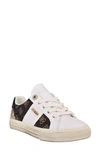 Guess Loven Low Top Sneaker In Brown / White