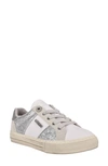 Guess Loven Low Top Sneaker In Silver / White