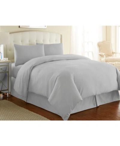 Southshore Fine Linens Ultra-soft Solid Color 3-piece Duvet Cover Set Bedding In Gray