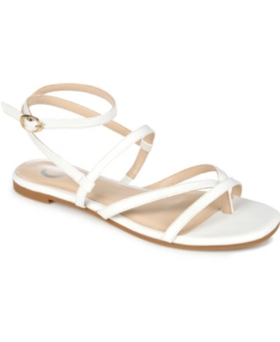 Journee Collection Serissa Ankle Strap Sandal In White