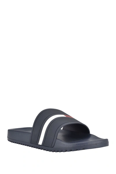 Tommy Hilfiger Men's Roben Pool Slide Sandals Men's Shoes In Navy