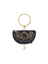 Chloé Small Nile Studded Suede & Leather Convertible Bag In Full Blue