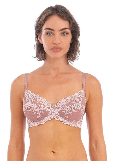 Wacoal Embrace Lace Underwire Bra 65191, Up To Ddd Cup In Woodrose,mauve Chalk