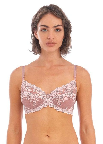 Wacoal Embrace Lace Underwire Bra 65191, Up To Ddd Cup In Woodrose/mauve Chalk