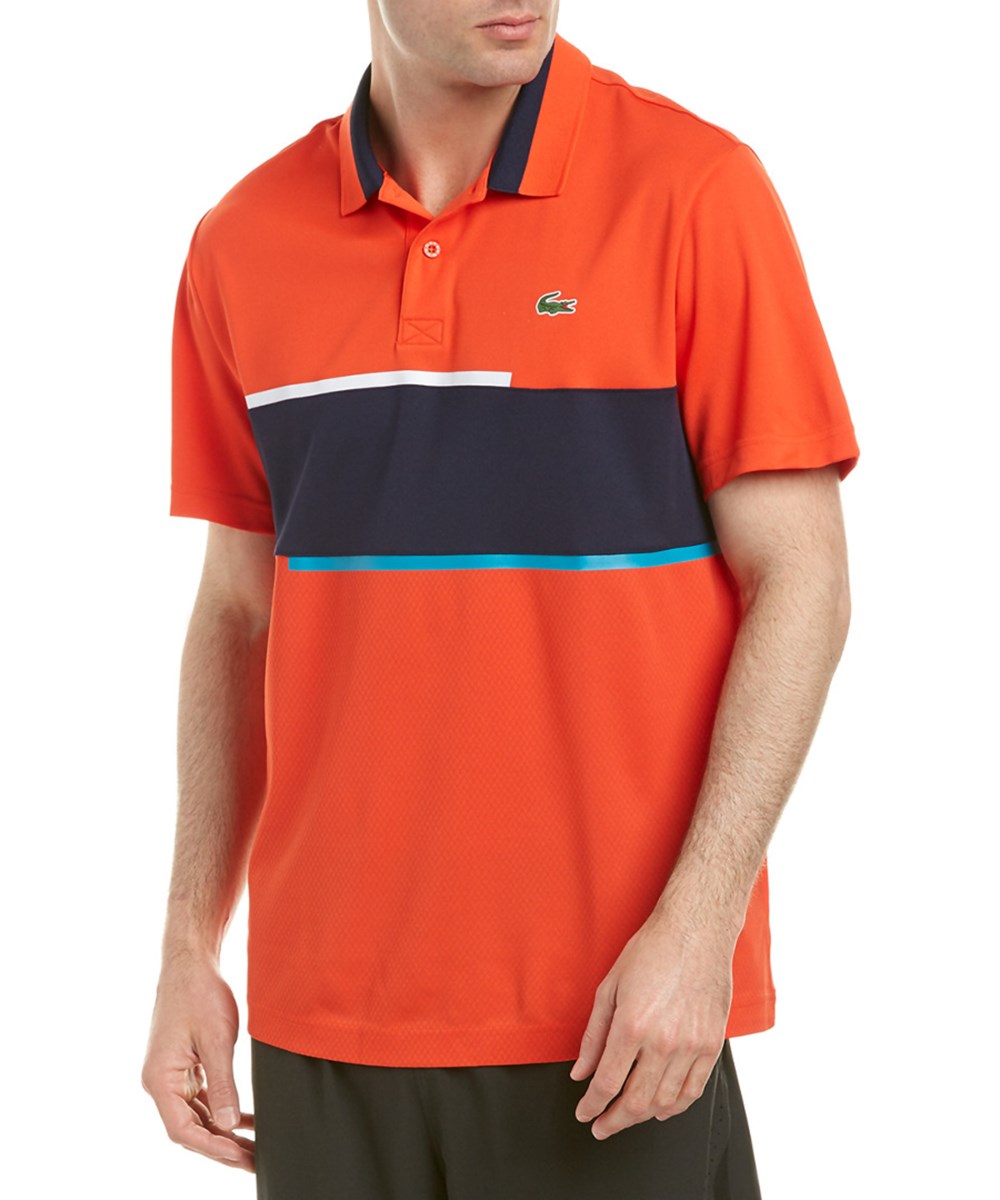 Lacoste Sport T1 Ultra Dry Polo In Red Multi | ModeSens