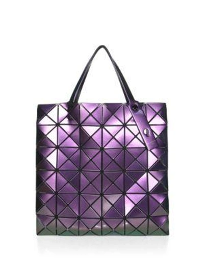 Bao Bao Issey Miyake Lucent Metallic Tote Bag In Purple/gunmetal