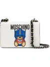 Moschino Transformer Teddy Shoulder Bag In White